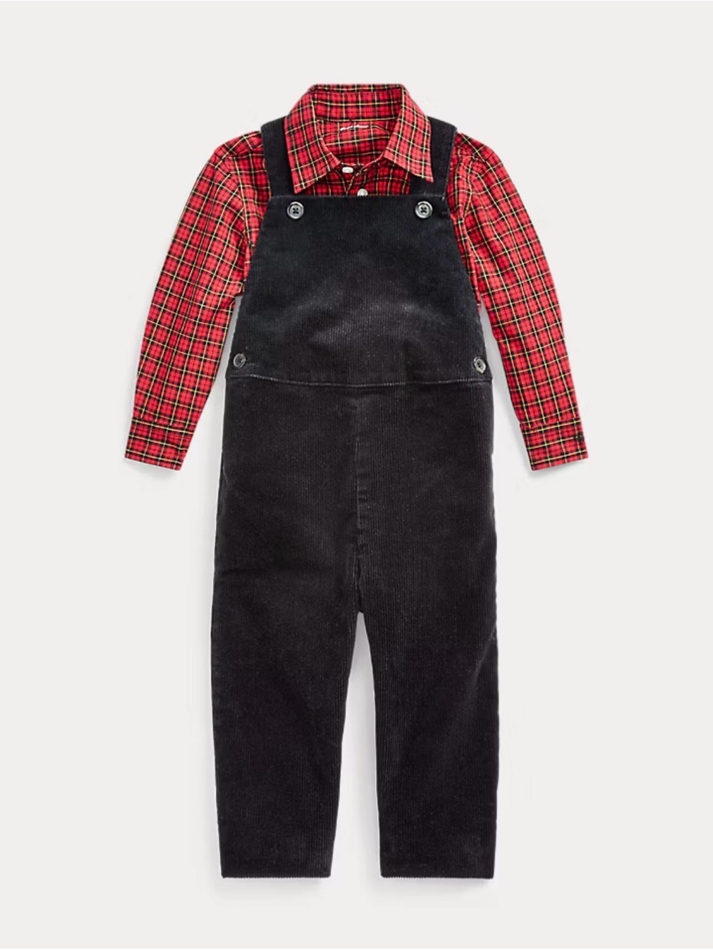 Shirt & Corduroy Overall Set Size 9M